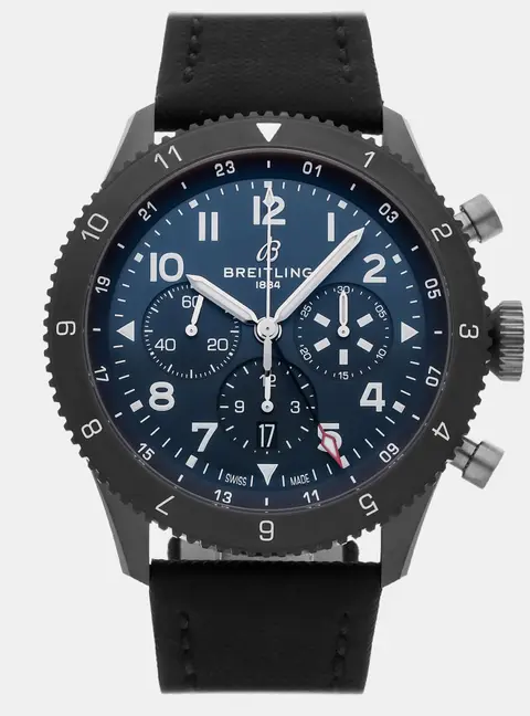 Breitling Super Avi B04 Chronograph Blue Ceramic Automatic Men's Wristwatch 46mm