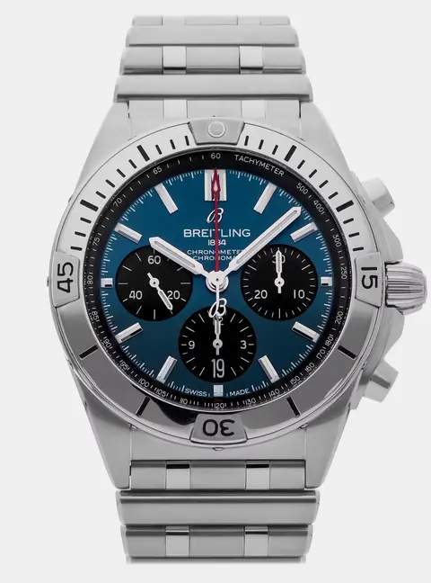 Breitling Chronomat 42 AB0134101K1A1 Silver Stainless Steel Automatic Chronograph Men's Wristwatch 42mm