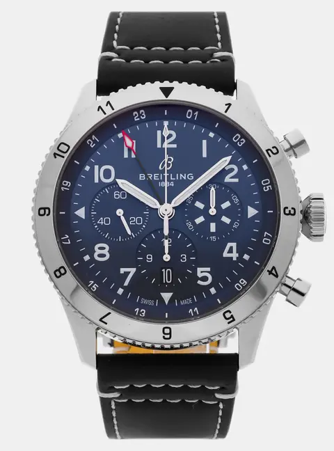 Breitling Super Avi AB04451A1C1X1 Blue Stainless Steel Automatic Men's Wristwatch 46mm