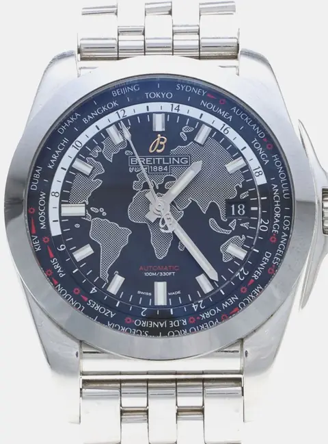 Breitling Galactic WB3510 Blue Stainless Steel Automatic Men's Watches 44mm
