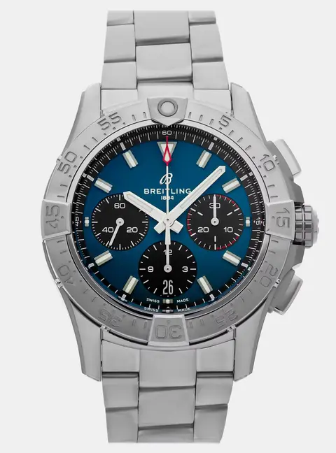 Breitling Avenger B01 Chronograph AB0146101C1A1 Blue  Stainless Steel Automatic Men's Wristwatch 42 mm