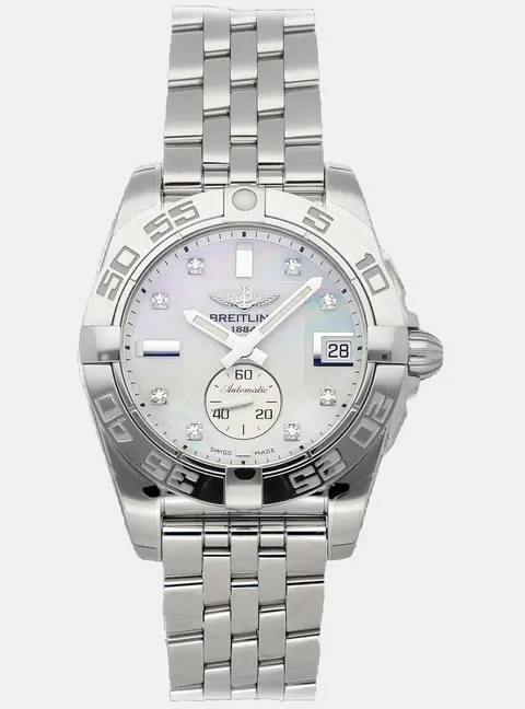 Breitling Galactic A37330121A1A1 White Stainless Steel, Diamond, Mother Of Pearl Automatic Men's Watches 36mm