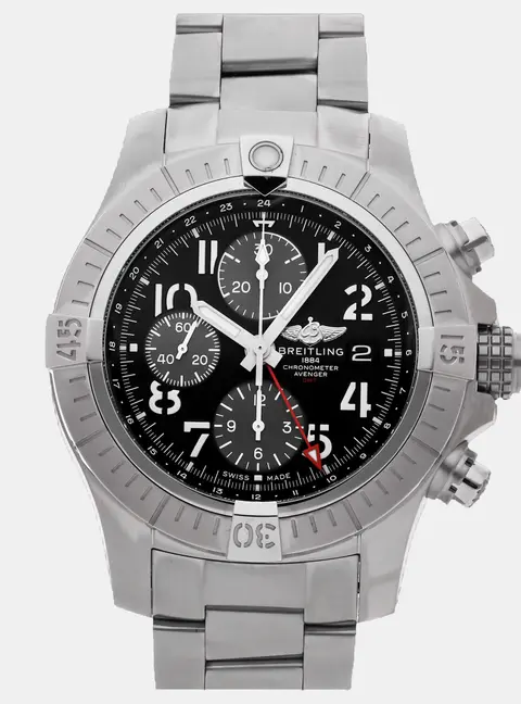Breitling Avenger Chronograph GMT A24315101B1A1 Black Stainless Steel Automatic Men's Watches 45mm