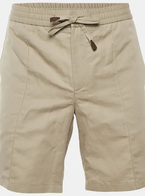 Brioni Beige Linen &Cotton Blend Sidney Bermuda Shorts S