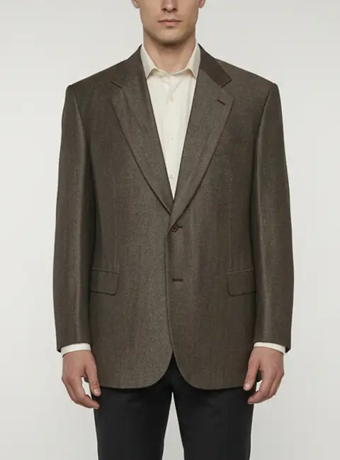 Brioni Brown Linen Blend Senato Single Breasted Blazer 4XL