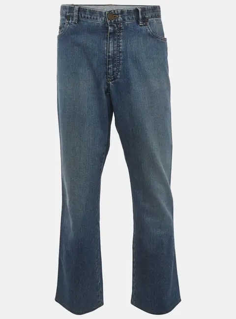 Brioni Blue Denim Straight Fit Stelvio Jeans XXXL/Waist 38"