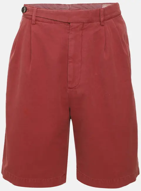 Brunello Cucinelli Red Cotton Short Pants S