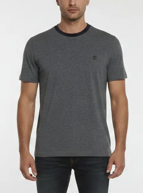 Brunello Cucinelli Logo Detail Grey Jersey Crewneck T-Shirt M