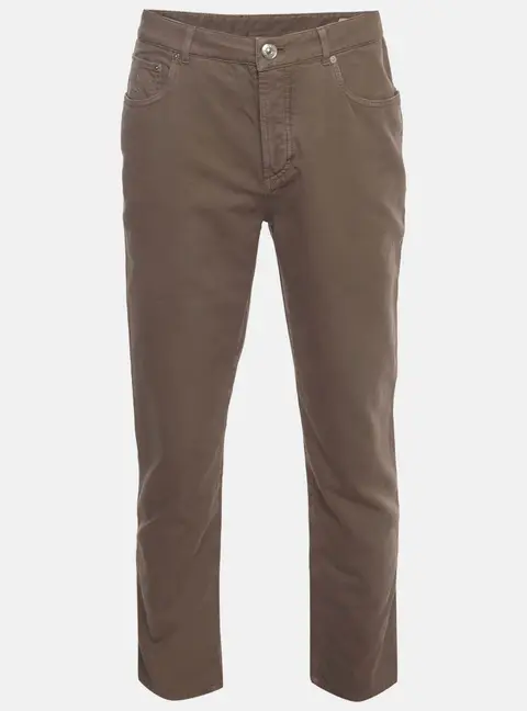 Brunello Cucinelli Brown Denim Straight Fit Jeans S /Waist 33"