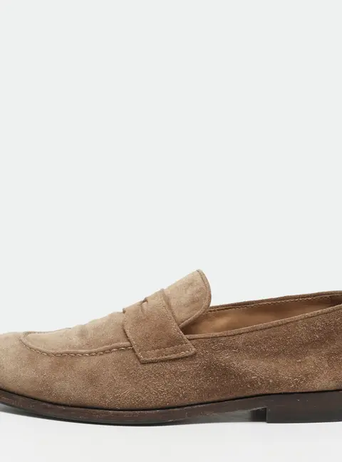 Brunello Cucinelli Size 42 Brown Suede Loafers