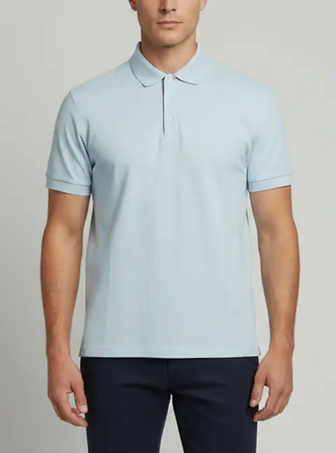 Burberry Blue Textured Cotton Polo T-Shirt XL
