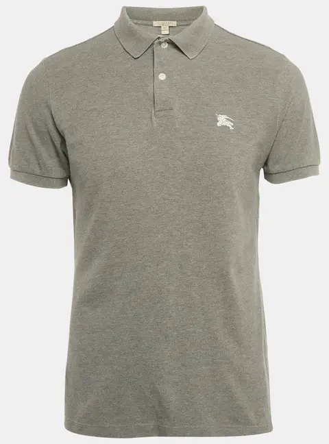 Burberry Brit Grey Pique Cotton Polo T-Shirt M