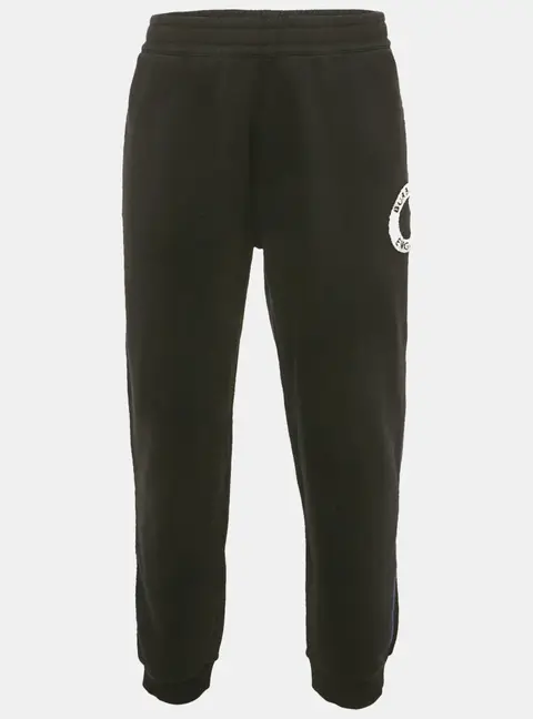 Burberry Black Logo Terry Applique Cotton Joggers XXL