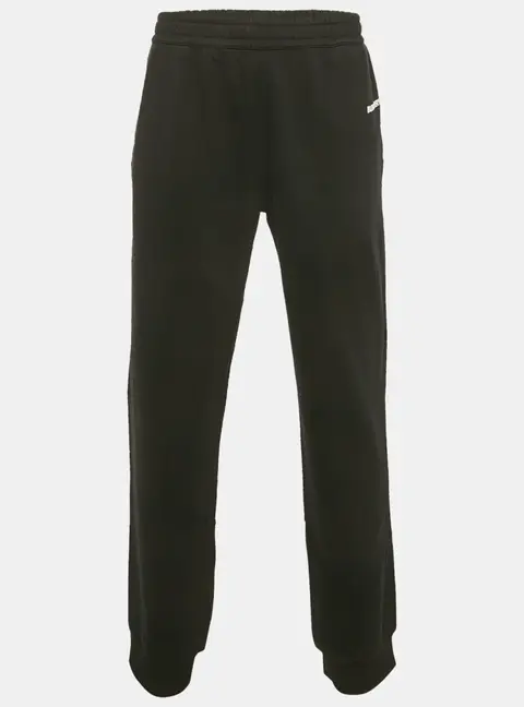 Burberry Black Logo Print Cotton Joggers XXL