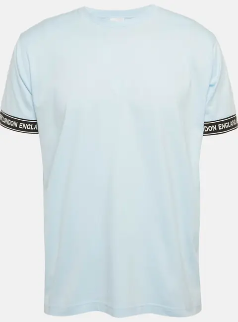 Burberry Blue Cotton Loose-Fit T-Shirt XS