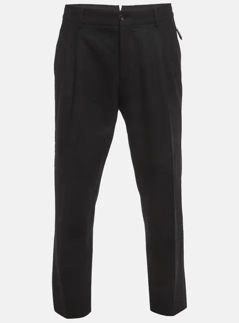 Burberry Black Wool Straight Fit Pants XL