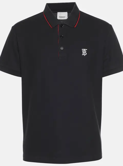 Burberry Navy Blue Pique Polo T-Shirt L