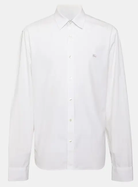 Burberry Brit White Nova Check Detail Stretch Cotton Shirt XL