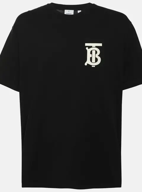 Burberry Black Logo Print Jersey T-Shirt L