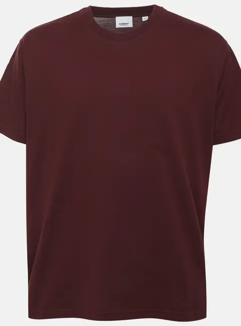 Burberry Burgundy Jersey T-Shirt XS