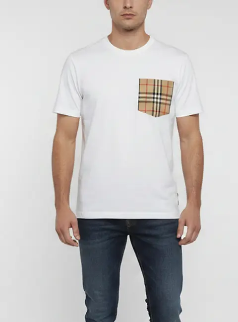 Burberry White Cotton Short Sleeve T-Shirt M