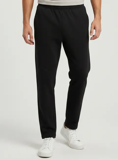 Burberry Black Logo Print Jersey Track Pants M