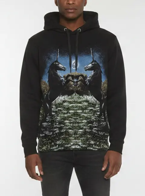Burberry "Unicorn Meadow" Graphic Print Cotton Hoodie S