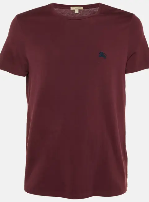 Burberry Brit Maroon Cotton Crew Neck T-Shirt L