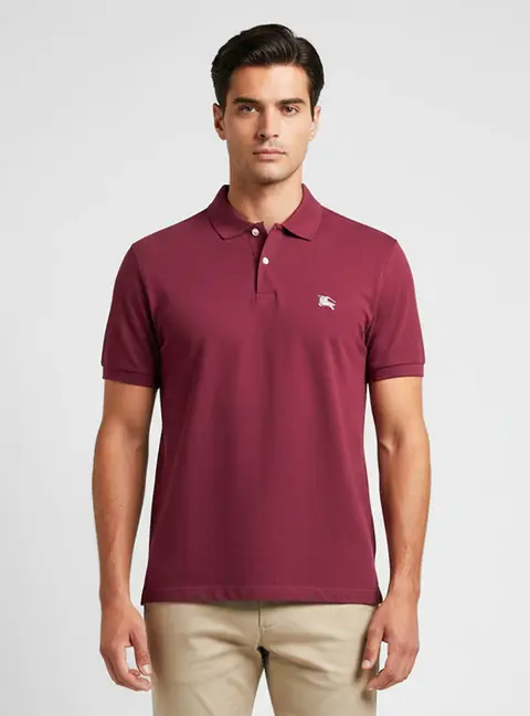 Burberry Brit Pink Logo Embroidered Cotton Pique Polo T-Shirt XXL