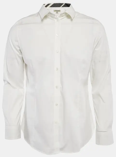 Burberry London White Cotton Button Front Shirt S