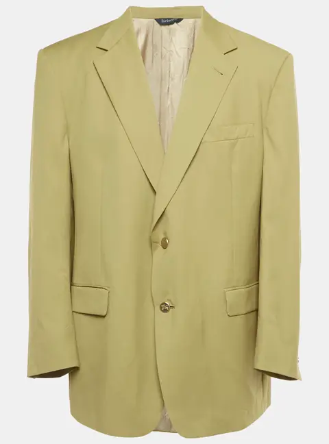 Burberry Prorsum Green Wool Single Breasted Blazer 3XL