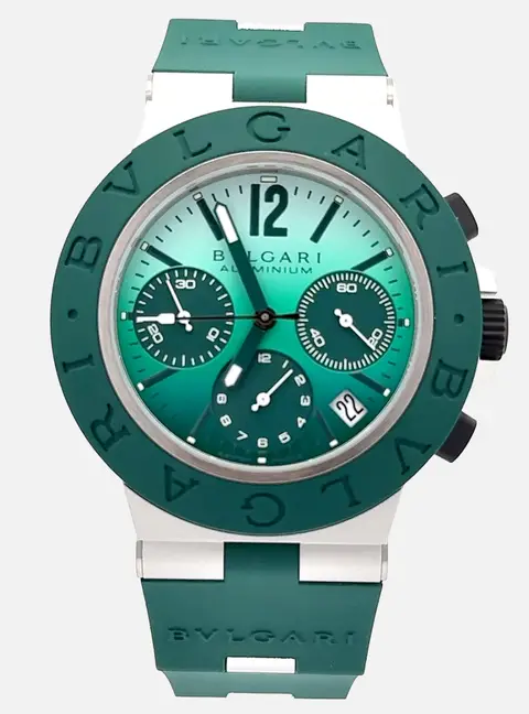 Bvlgari Aluminium 104076 Automatic Green Aluminium Men&rsquo;s Wristwatch 40 mm