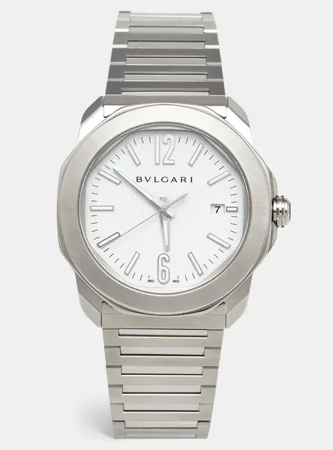 Bvlgari Octo Roma 103738 White Dial Stainless Steel Men's Wristwatch 41 mm