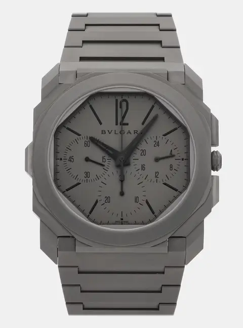Bvlgari Octo Finissimo 103068 Grey Titanium Automatic Men's Wristwatch 42mm