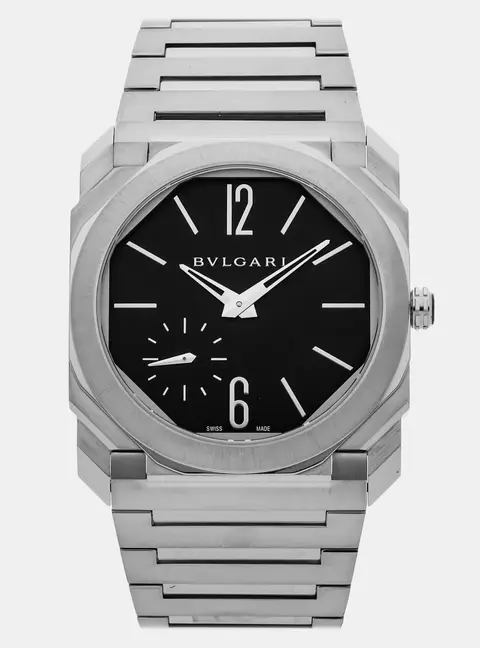 Bvlgari Octo Finissimo 103297 Black Stainless Steel Automatic Men's Wristwatch 40 mm