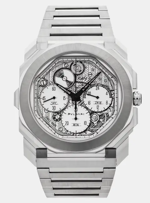 Bvlgari Octo Finissimo 104192 Silver Stainless Steel Automatic Men's Wristwatch 43mm