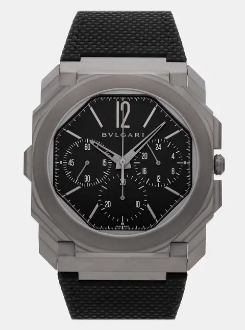 Bvlgari Octo Finissimo 103371 Black Titanium Automatic Men's Wristwatch 42mm