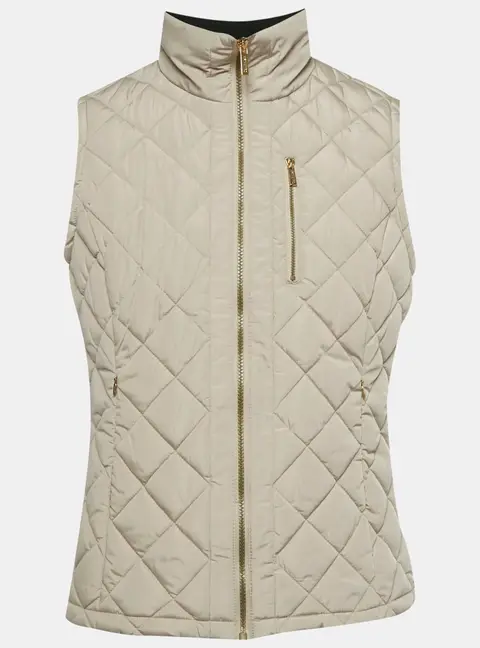 Calvin Klein Beige Nylon Quilted Vest L