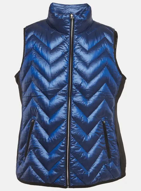 Calvin Klein Blue Synthetic Quilted Down Gilet XXL