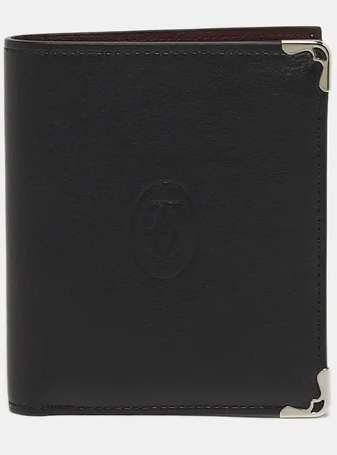 Cartier Must de Cartier Black Leather Multiple Bifold Wallet
