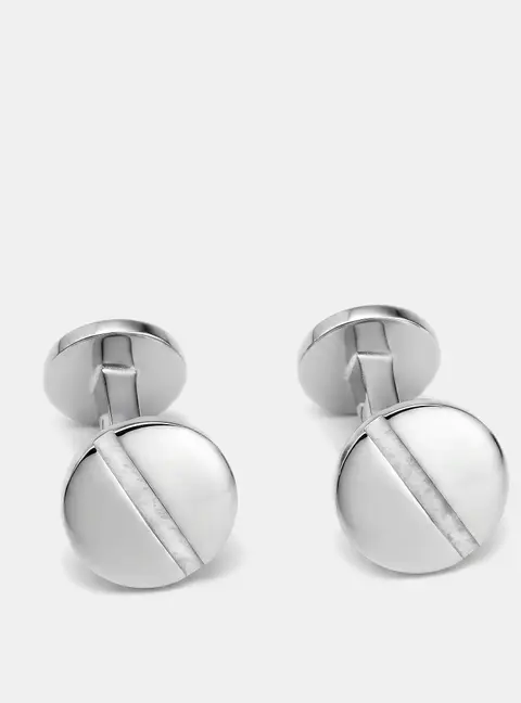 Cartier Santos de Cartier Screw Motif Sterling Silver Cufflinks