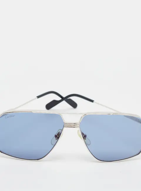 Cartier Blue/Silver Tone Premiere De Cartier CT0270S Sunglasses
