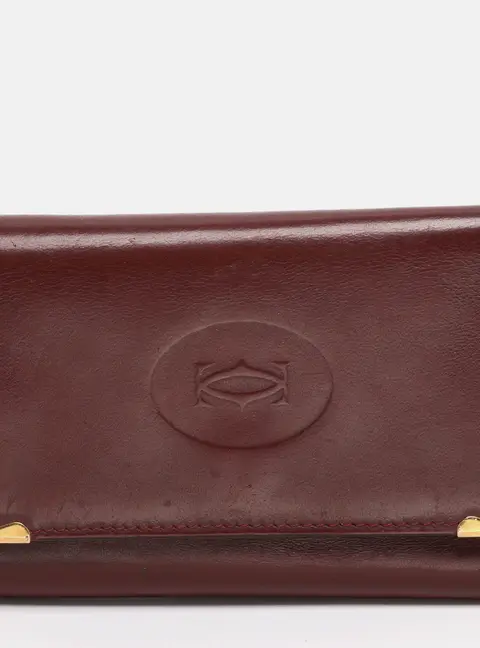 Cartier Key Holder Burgundy Leather