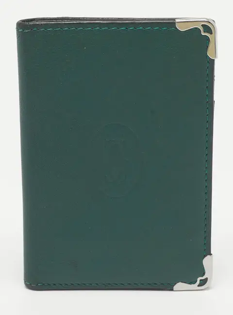 Cartier Must de Cartier Green Leather Card Holder