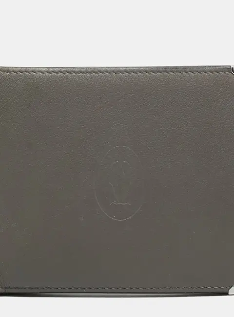 Cartier Must de Cartier Grey Leather 6CC Bifold Wallet
