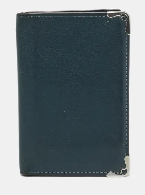 Cartier Must de Cartier Slate Blue Leather Card Holder