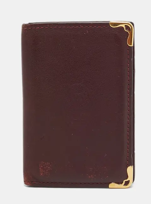 Cartier Must de Cartier Burgundy Leather Card Holder