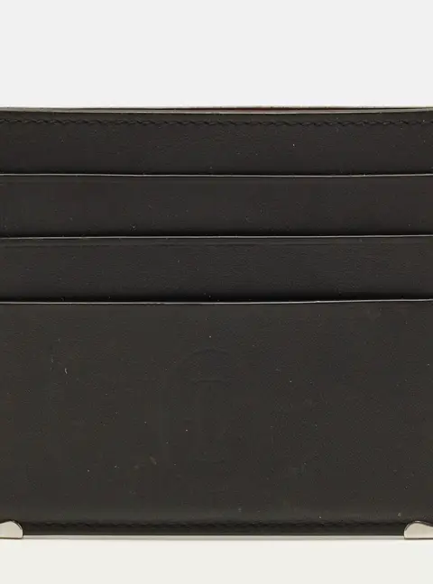 Cartier Must de Cartier Black Leather Simple Card Holder