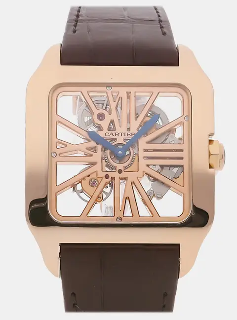 Cartier Santos Dumont Gold 18K Rose gold Manual winding Men's Wristwatch 38mm