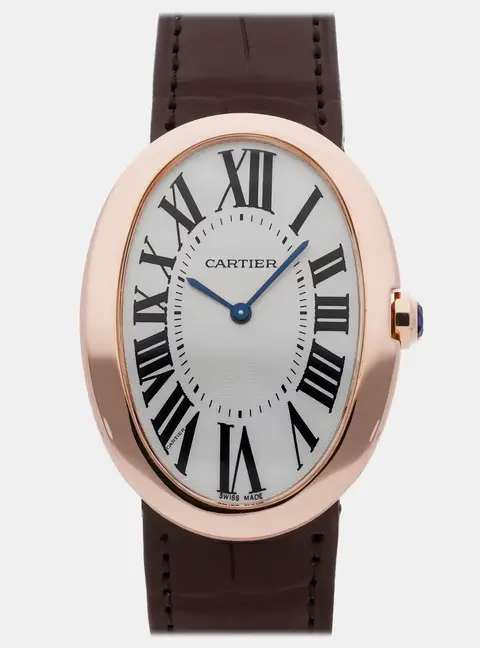 Cartier Baignoire W8000002 White 18K Rose Gold Manual winding Men's Wristwatch 44mm